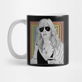 Stevie Nicks - retro Vintage Styled rainbow Mug